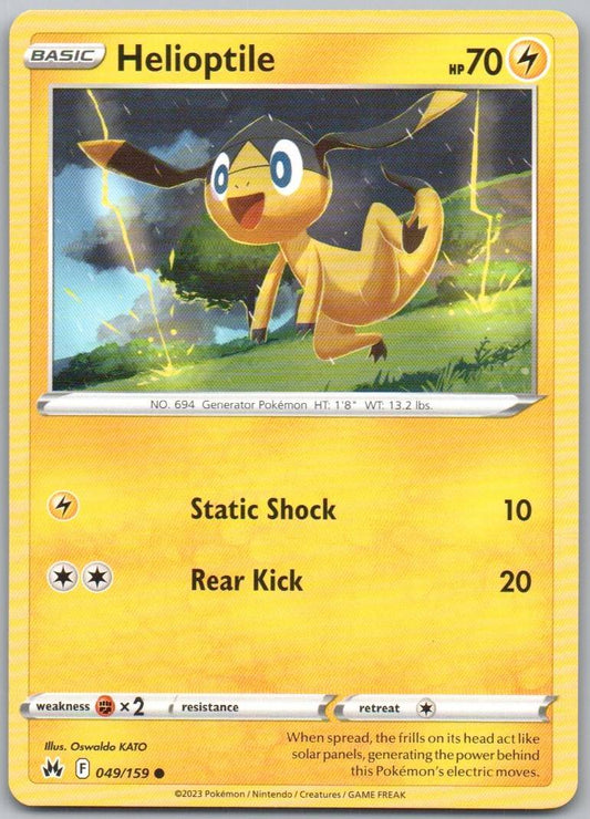 Helioptile 049 Normal Lightning Card - Crown Zenith