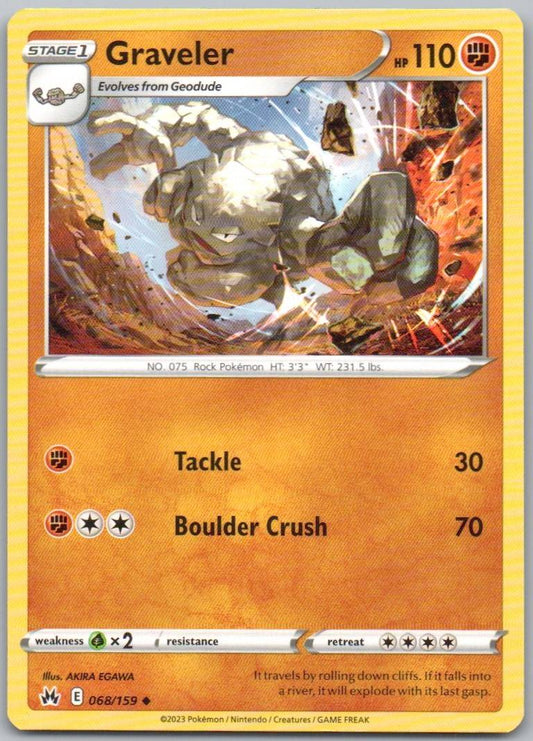 Graveler 068 Normal Fighting Card - Crown Zenith