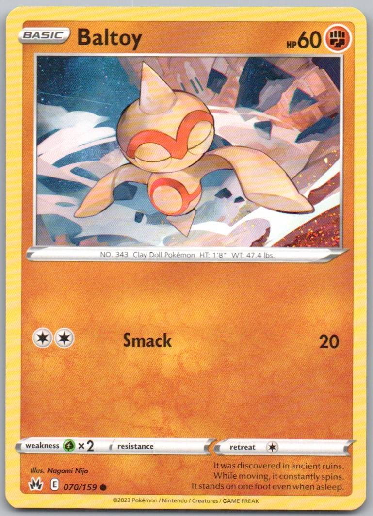 Baltoy 070 Normal Fighting Card - Crown Zenith