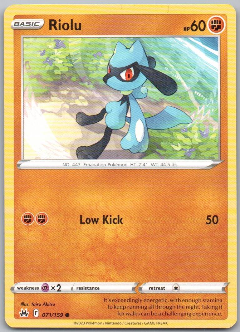 Riolu 071 Normal Fighting Card - Crown Zenith