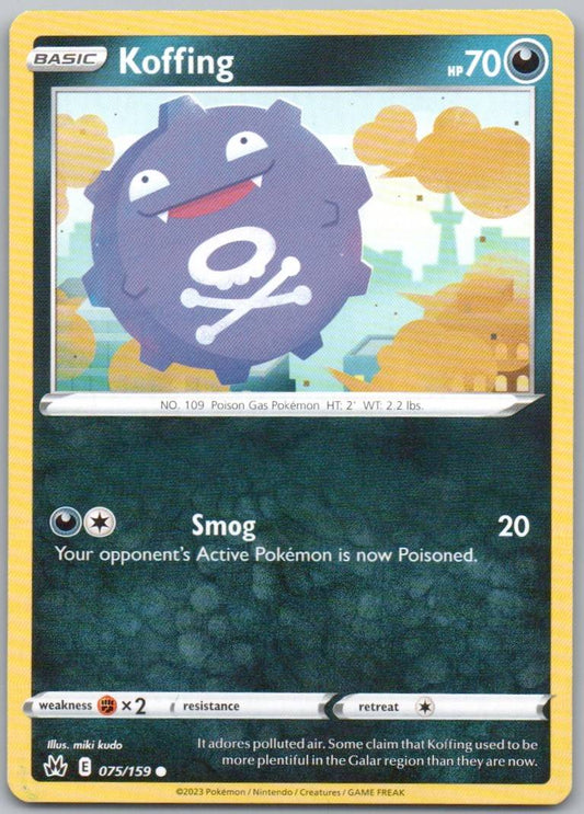Koffing 075 Normal Darkness Card - Crown Zenith