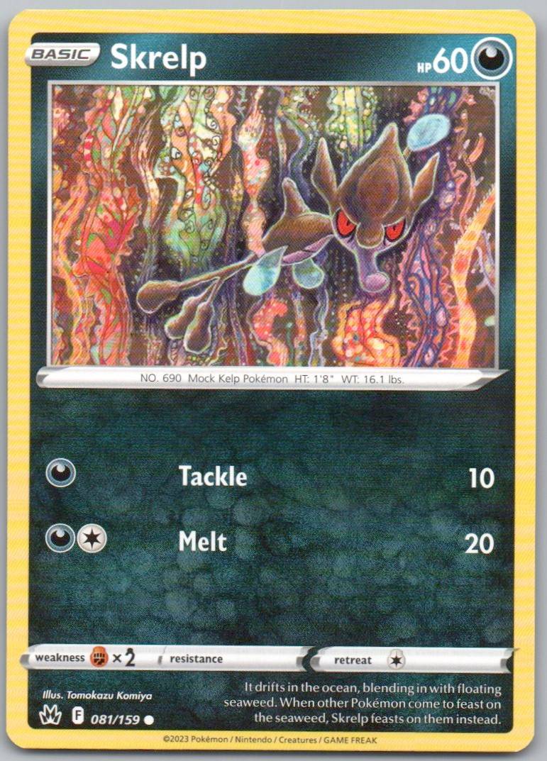 Skrelp 081 Normal Darkness Card - Crown Zenith