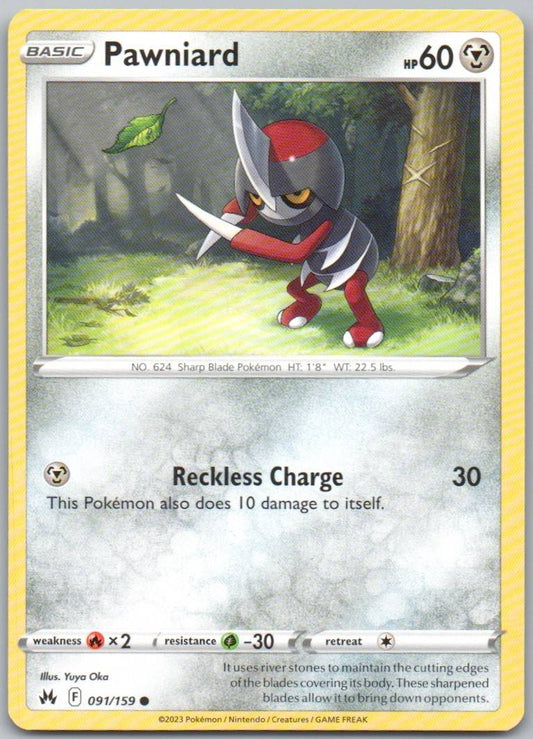 Pawniard 091 Normal Steel Card - Crown Zenith