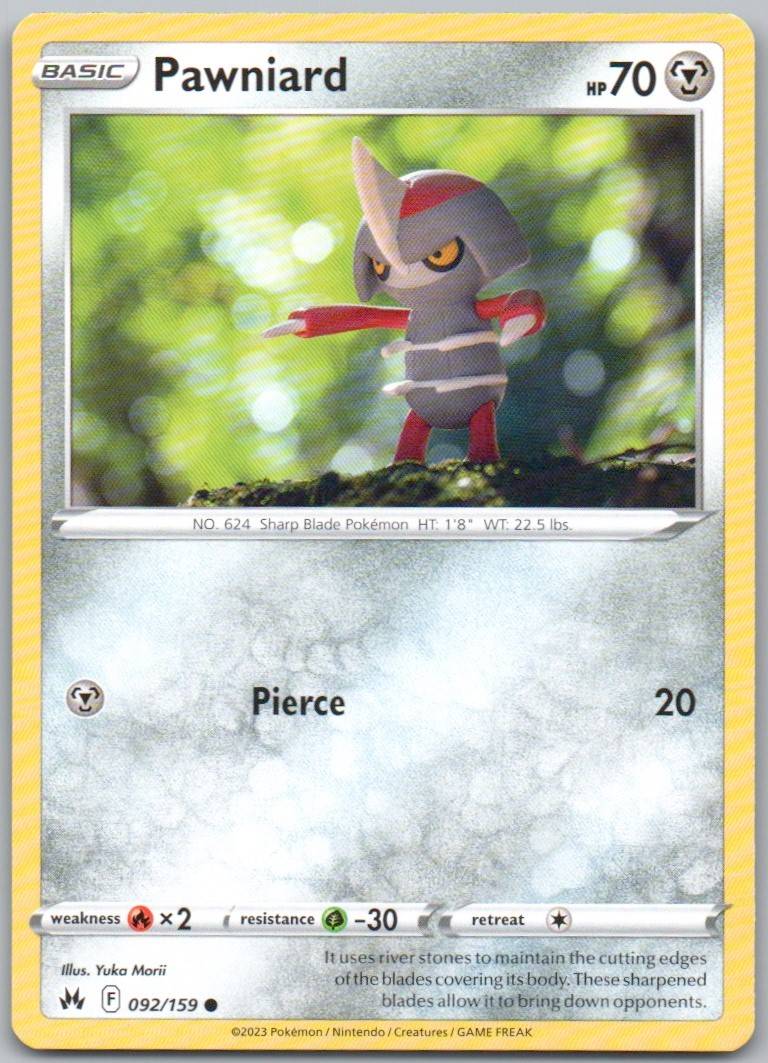Pawniard 092 Normal Steel Card - Crown Zenith