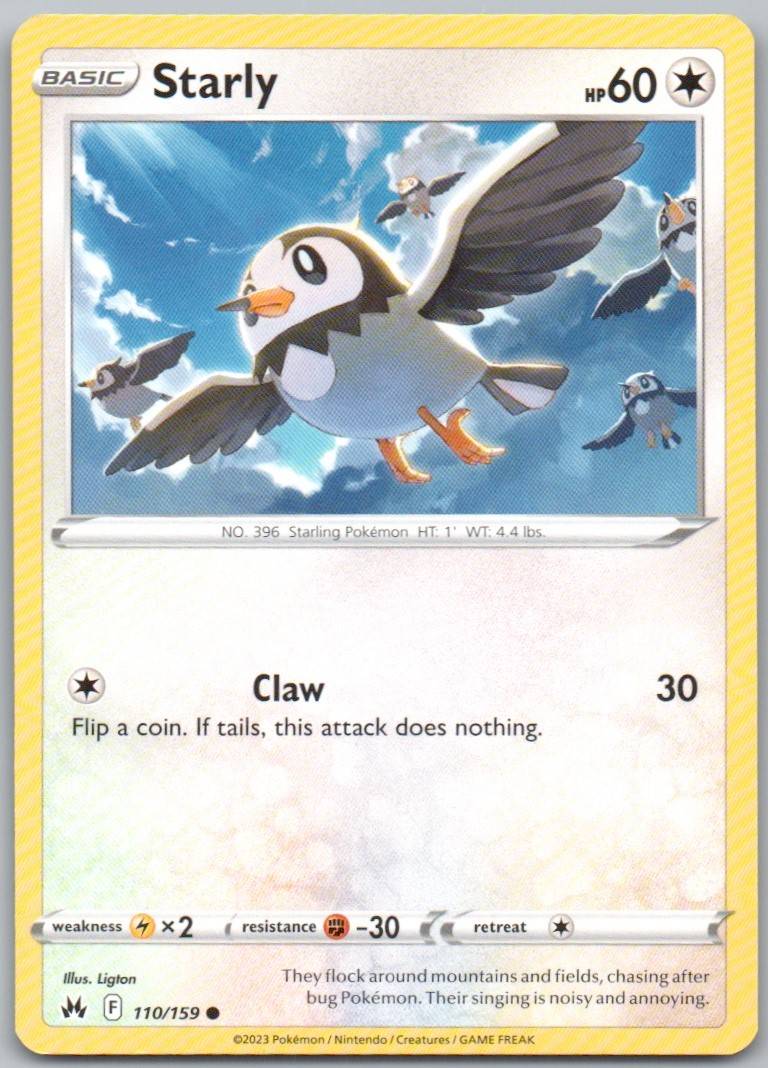Starly 110 Normal Colorless Card - Crown Zenith