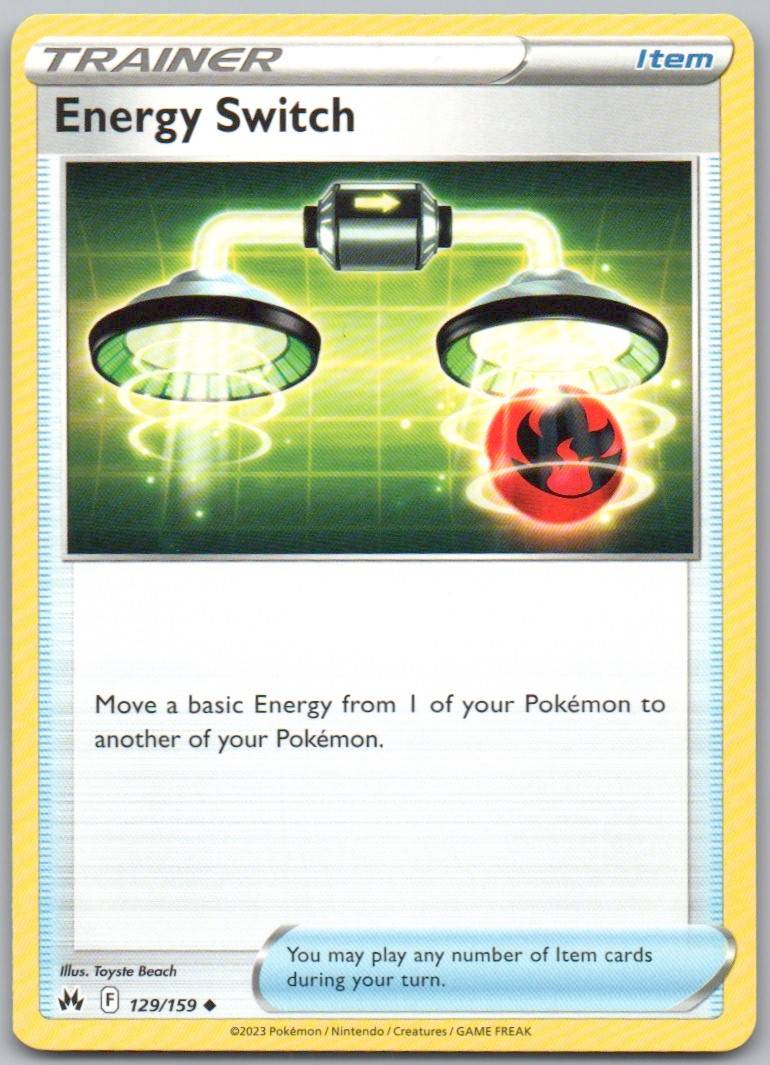 Energy Switch 129 Normal Trainer Card - Crown Zenith