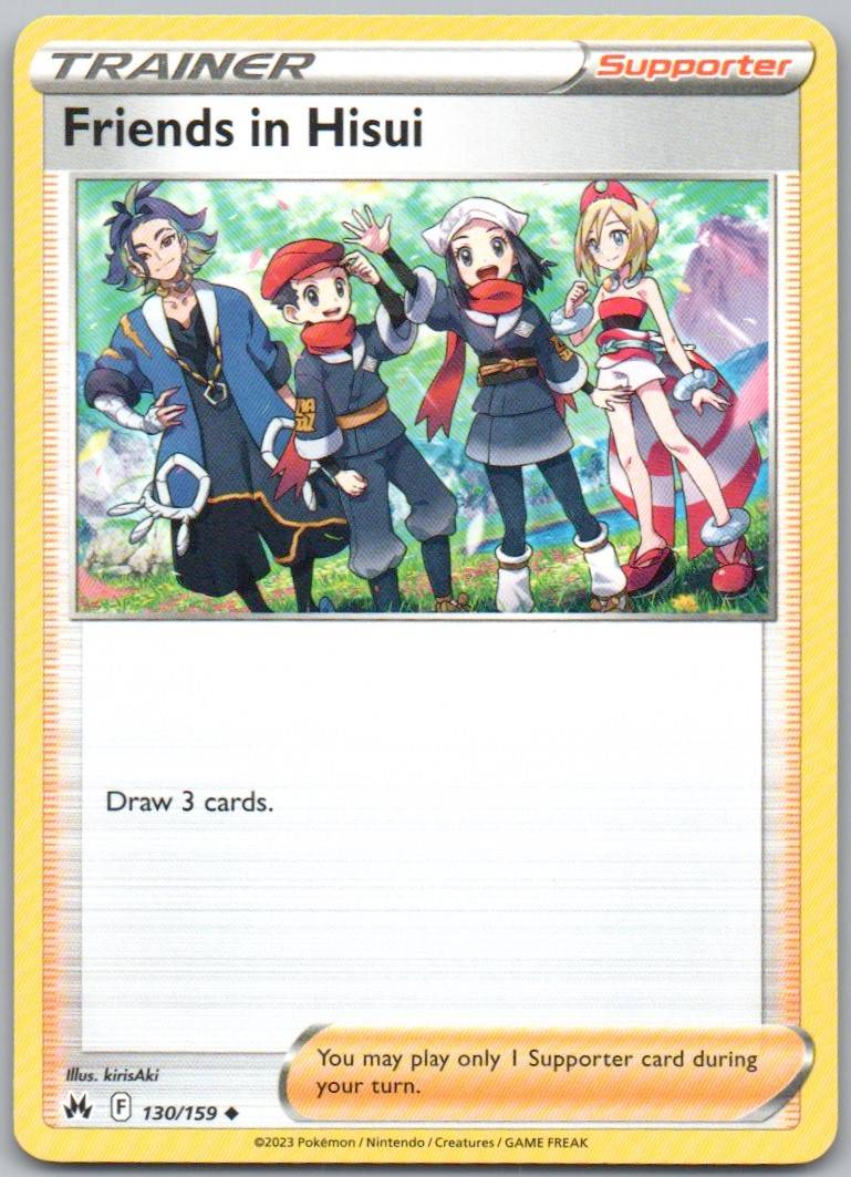 Friends in Hisui 130 Normal Trainer Card - Crown Zenith