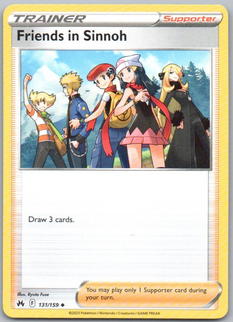 Friends in Sinnoh 131 Normal Trainer Card - Crown Zenith