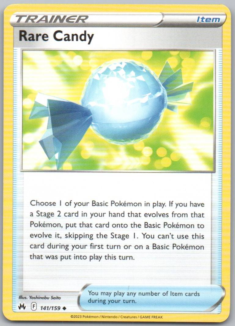 Rare Candy 141 Normal Trainer Card - Crown Zenith