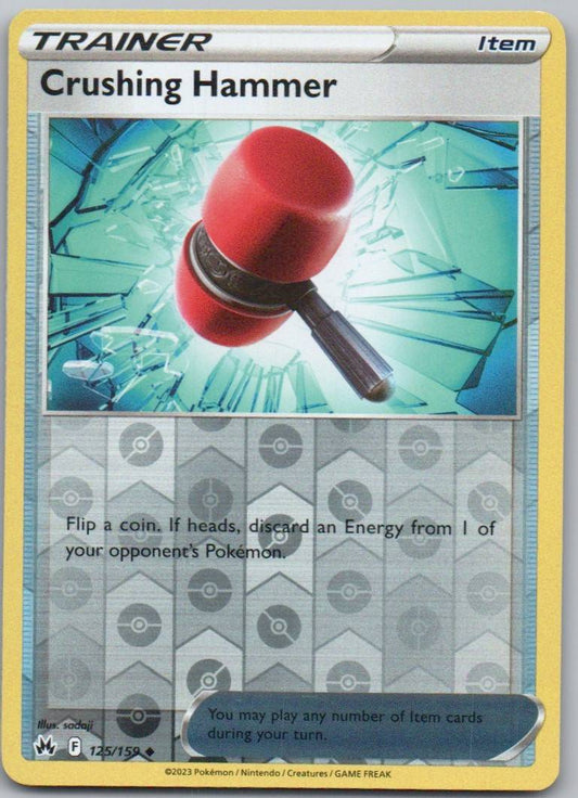 Crushing Hammer 125 Reverse Holo Trainer Card - Crown Zenith