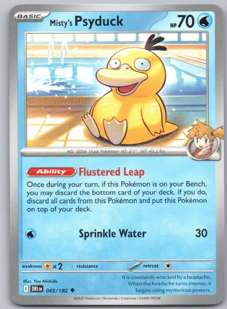 Misty's Lapras 050 Reverse Holo Water Card - Destined Rivals