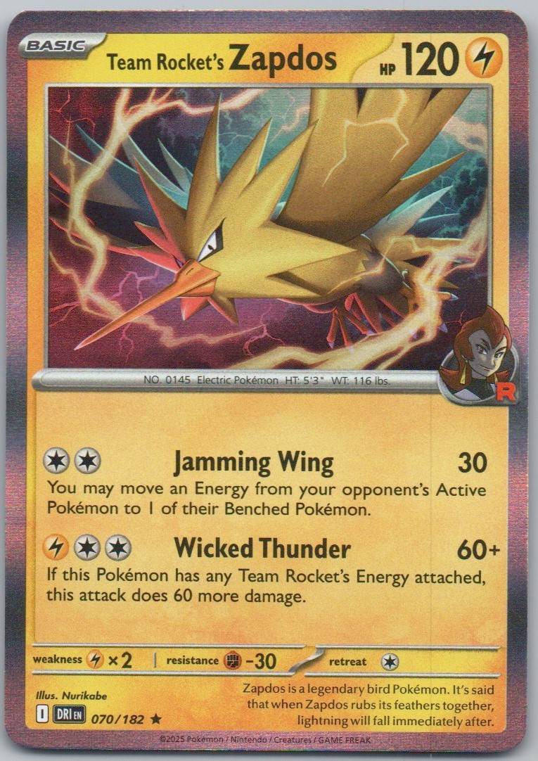 Zeraora 078 Reverse Holo Lightning Card - Destined Rivals