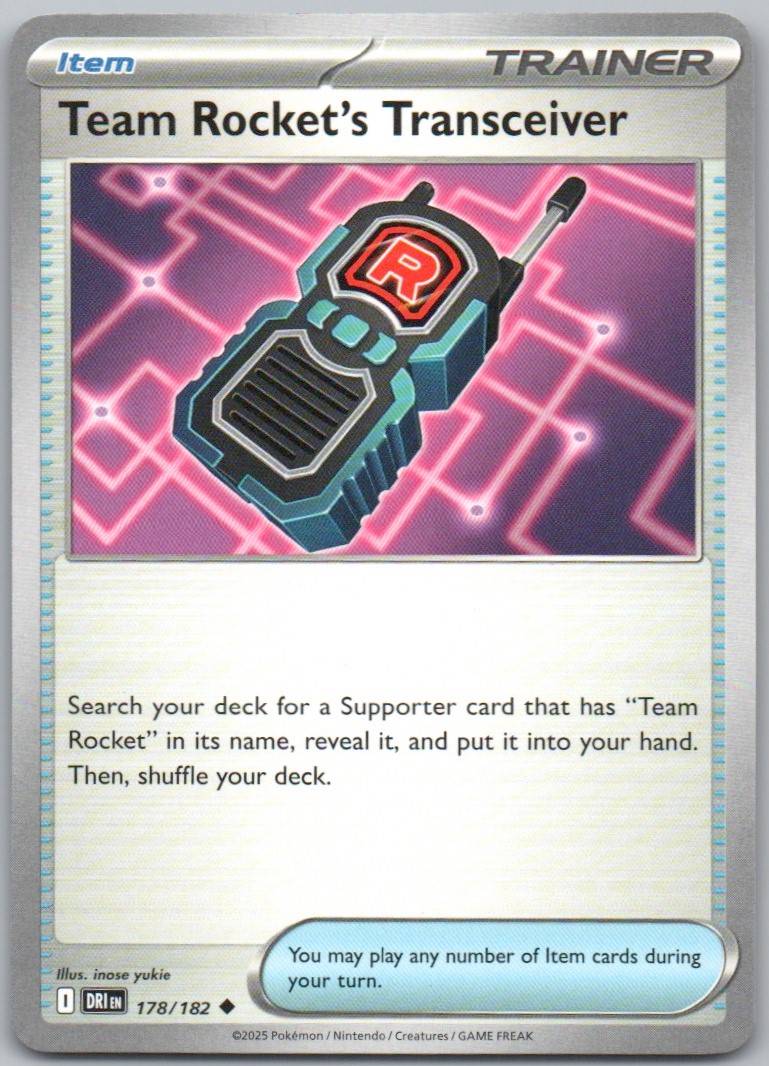 Team Rocket's Transceiver 178 Normal Trainer Card - Destined Rivals