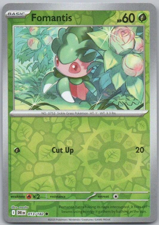 Fomantis 013 Reverse Holo Grass Card - Destined Rivals