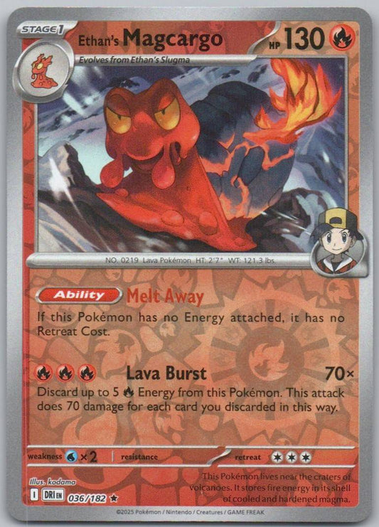 Ethan's Magcargo 036 Reverse Holo Fire Card - Destined Rivals