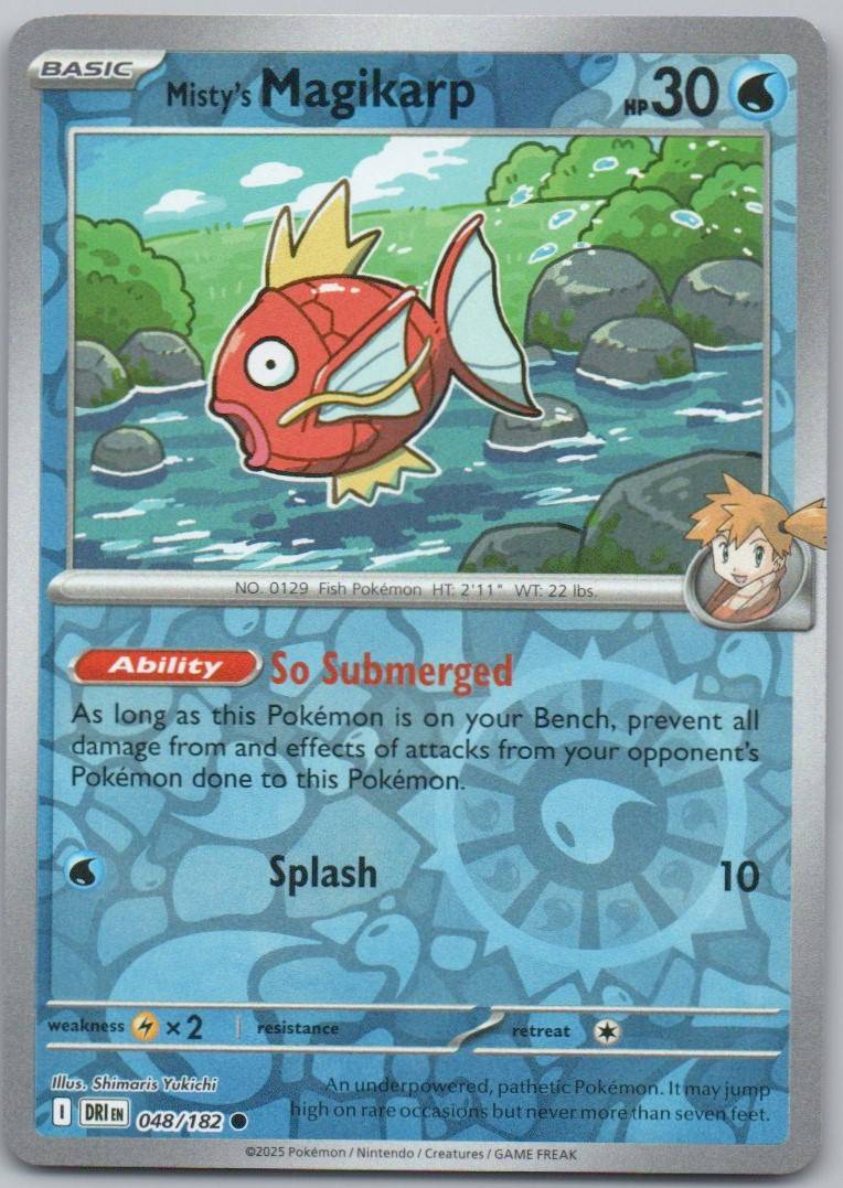 Misty's Magikarp 048 Reverse Holo Water Card - Destined Rivals