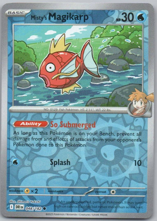 Misty's Magikarp 048 Reverse Holo Water Card - Destined Rivals