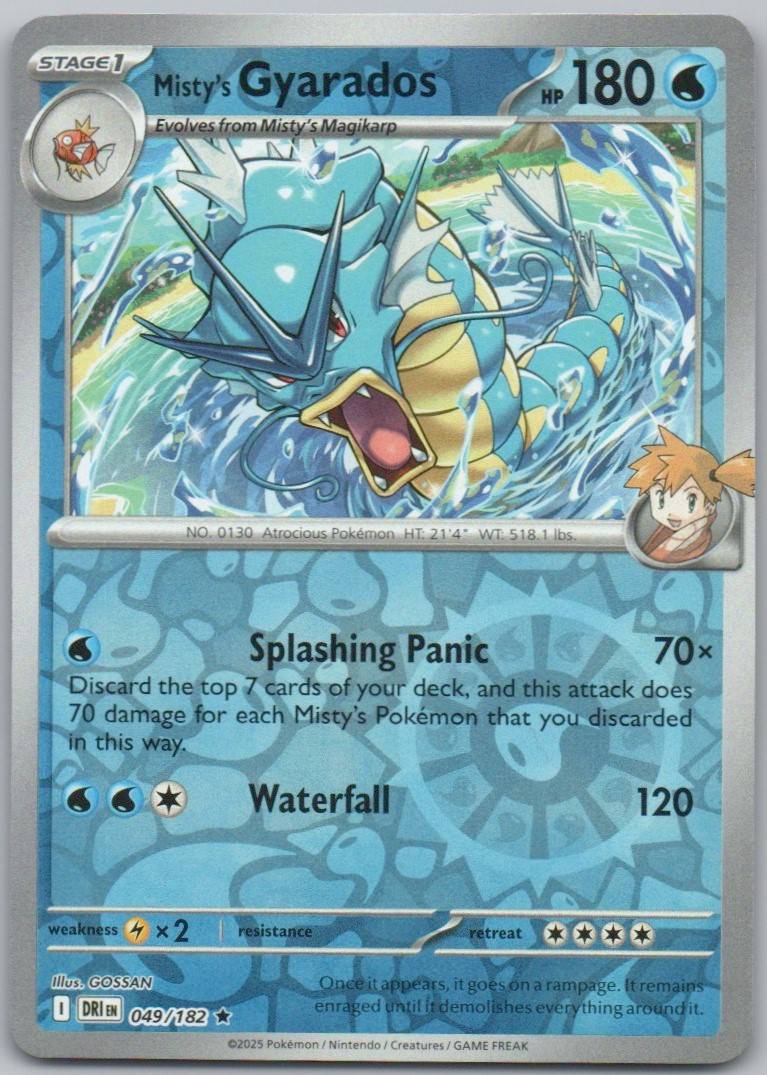 Misty's Gyarados 049 Reverse Holo Water Card - Destined Rivals
