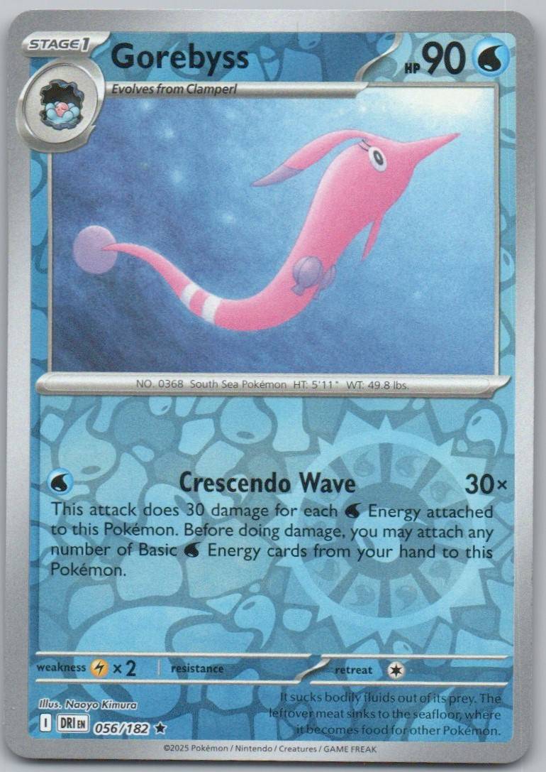 Gorebyss 056 Reverse Holo Water Card - Destined Rivals