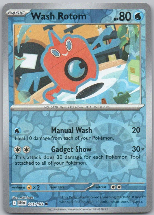 Wash Rotom 061 Reverse Holo Water Card - Destined Rivals
