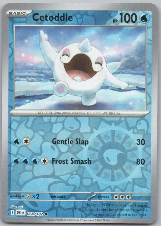 Cetoddle 064 Reverse Holo Water Card - Destined Rivals