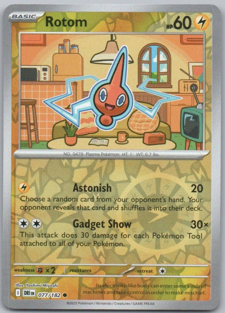 Rotom 077 Reverse Holo Lightning Card - Destined Rivals