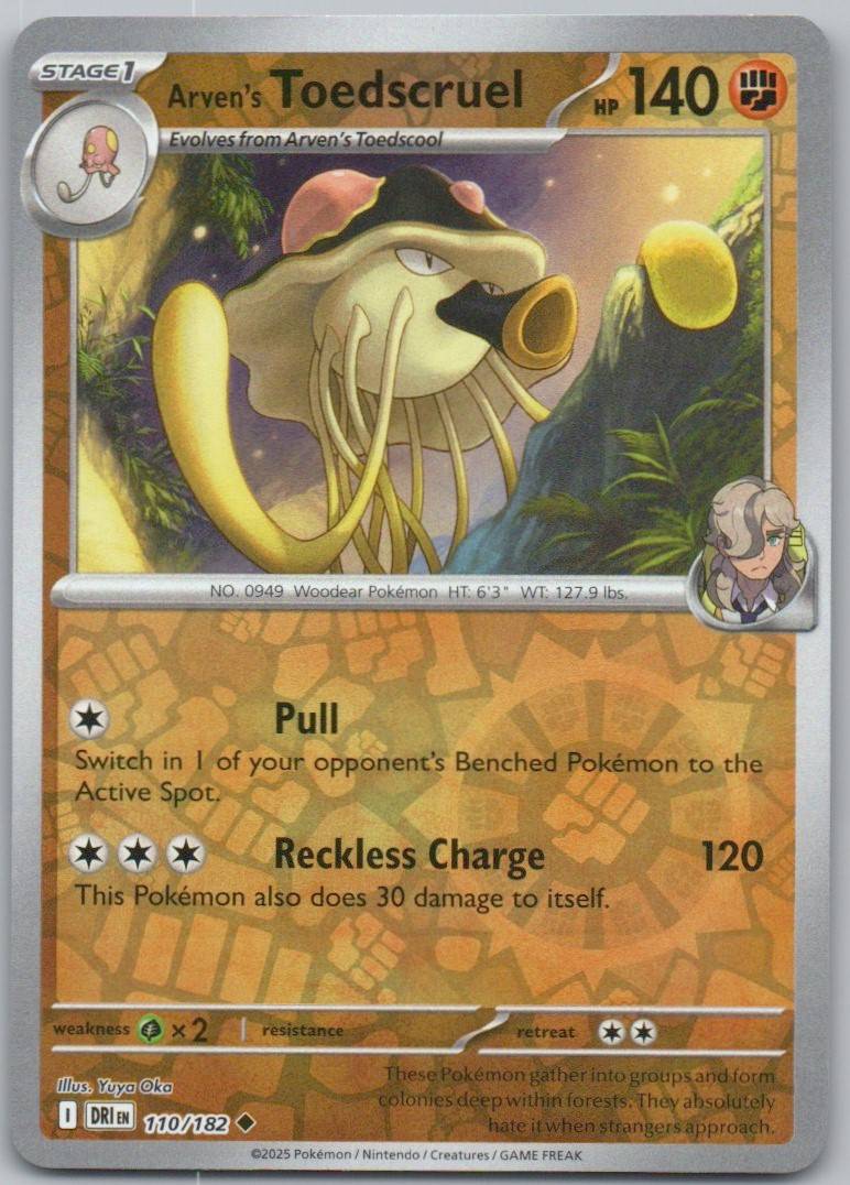Arven's Toedscruel 110 Reverse Holo Fighting Card - Destined Rivals