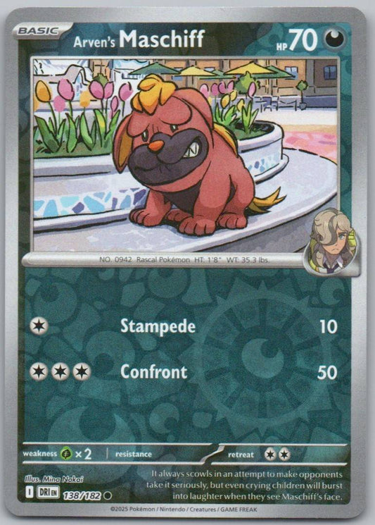 Arven's Maschiff 138 Reverse Holo Darkness Card - Destined Rivals