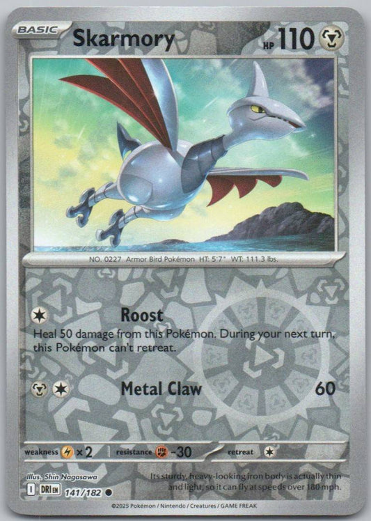 Skarmory 141 Reverse Holo Steel Card - Destined Rivals