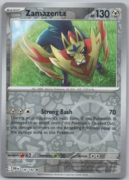 Zamazenta 146 Reverse Holo Steel Card - Destined Rivals