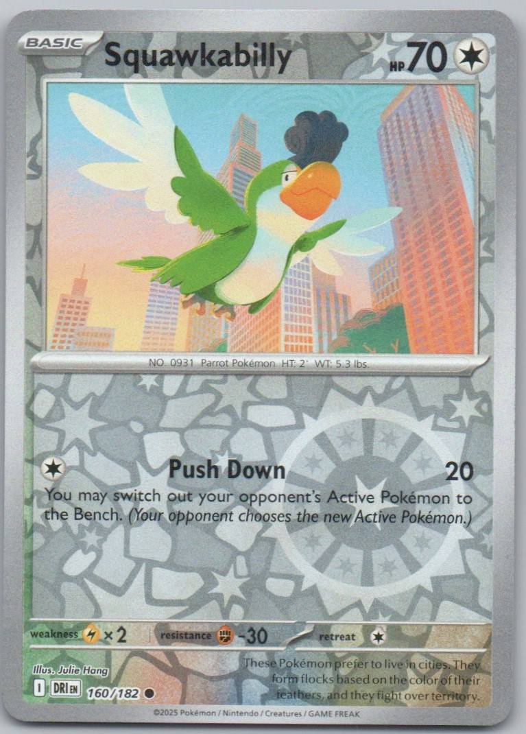 Squakabilly 160 Reverse Holo Colorless Card - Destined Rivals