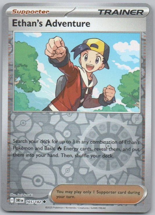 Ethan's Adventure 165 Reverse Holo Trainer Card - Destined Rivals