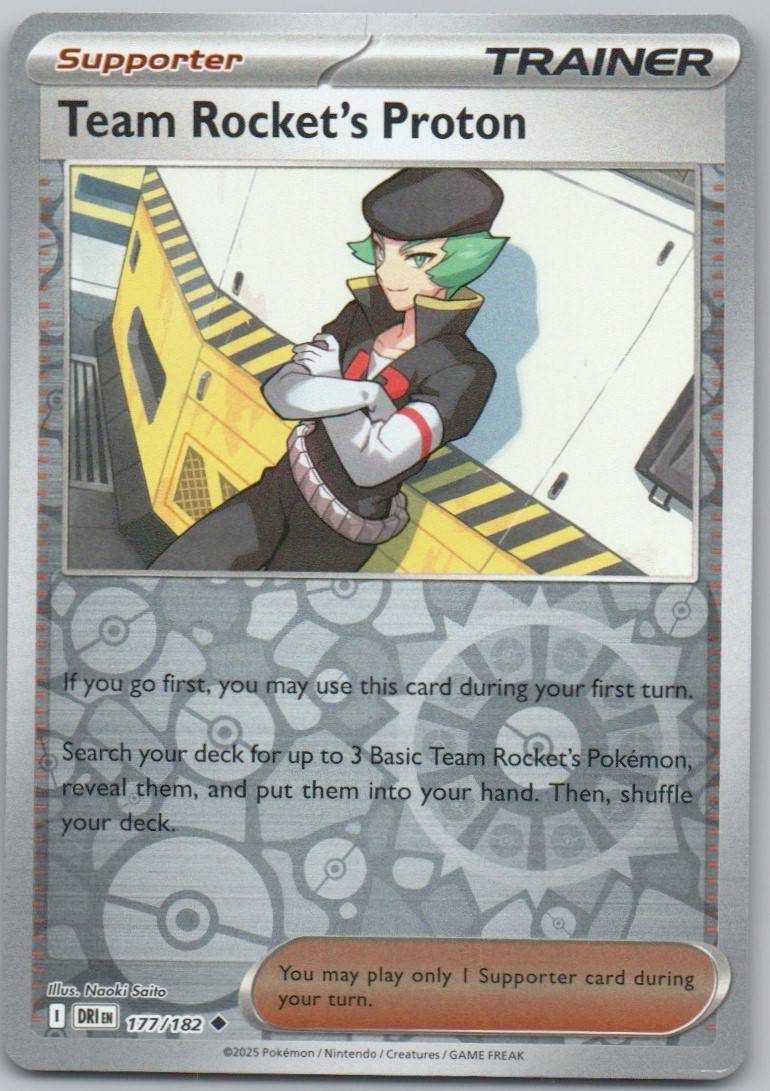 Team Rocket's Proton 177 Reverse Holo Trainer Card - Destined Rivals