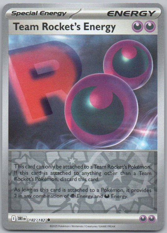 Team Rocket's Energy 182 Reverse Holo Energy Card - Destined Rivals