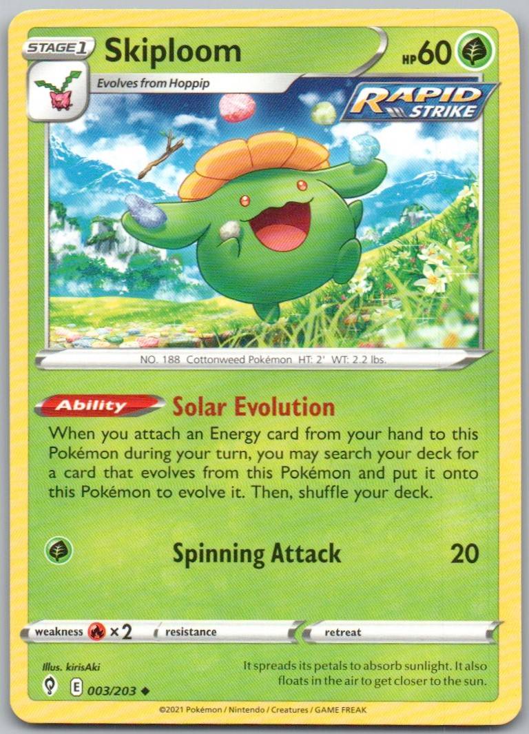 Skiploom 003 Normal Grass Card - Evolving Skies