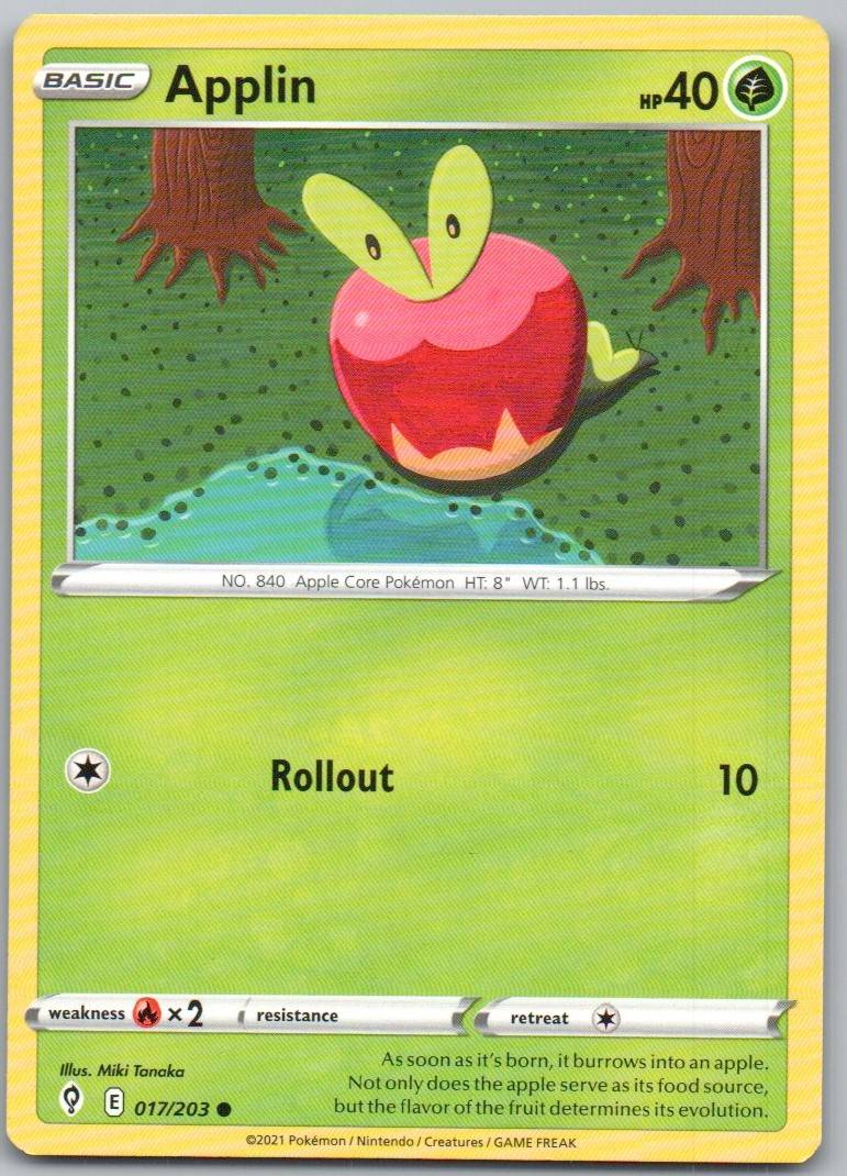 Applin 017 Normal Grass Card - Evolving Skies