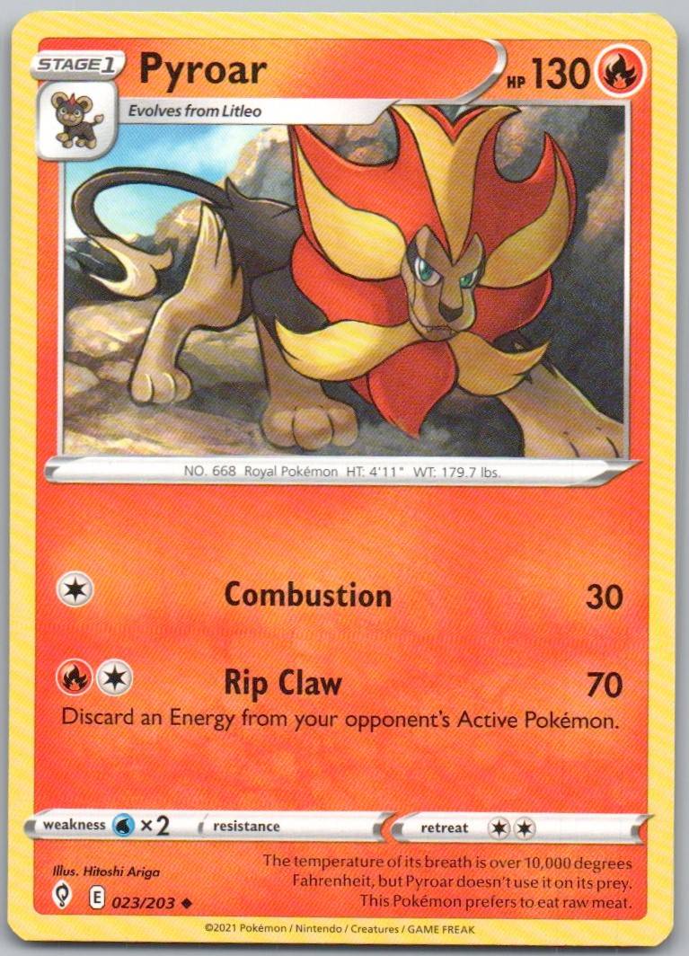Pyroar 023 Normal Fire Card - Evolving Skies