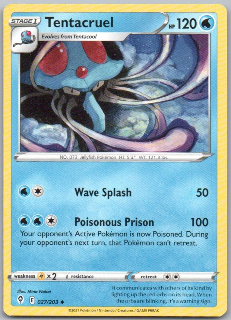 Tentacruel 027 Normal Water Card - Evolving Skies