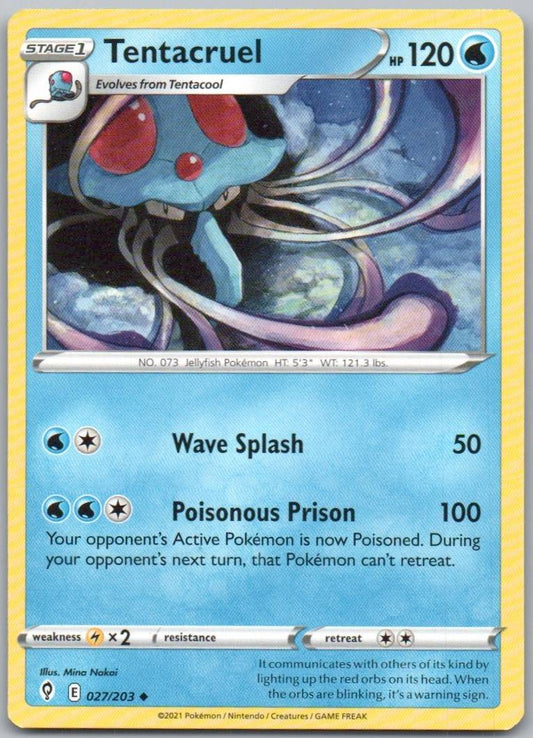 Tentacruel 027 Normal Water Card - Evolving Skies