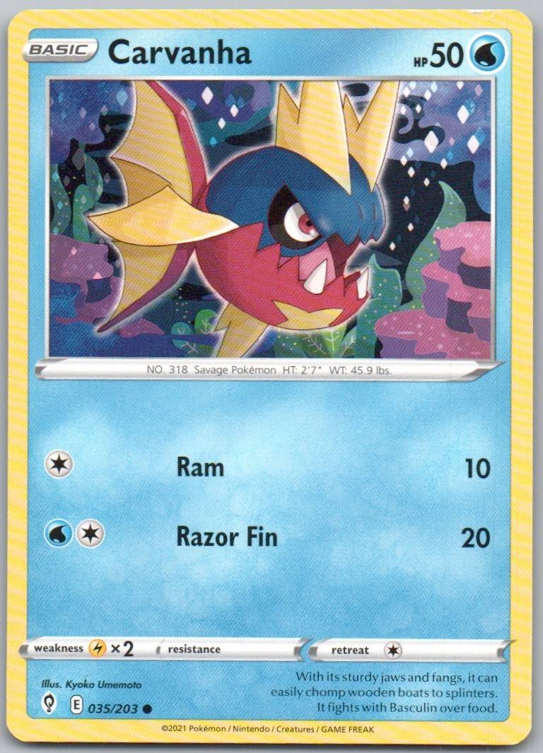 Carvanha 035 Normal Water Card - Evolving Skies