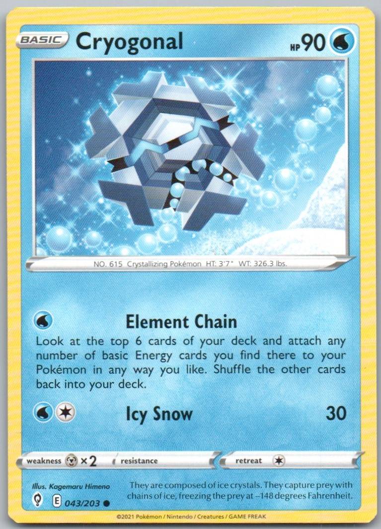 Cryogonal 043 Normal Water Card - Evolving Skies
