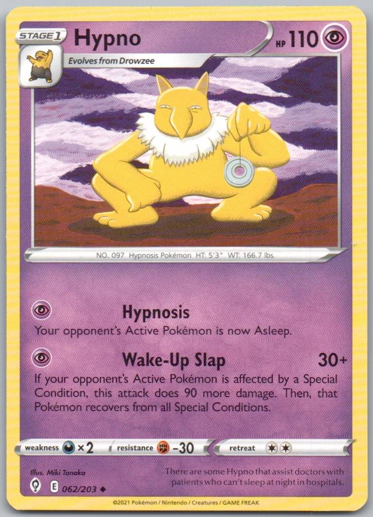 Hypno 062 Normal Psychic Card - Evolving Skies