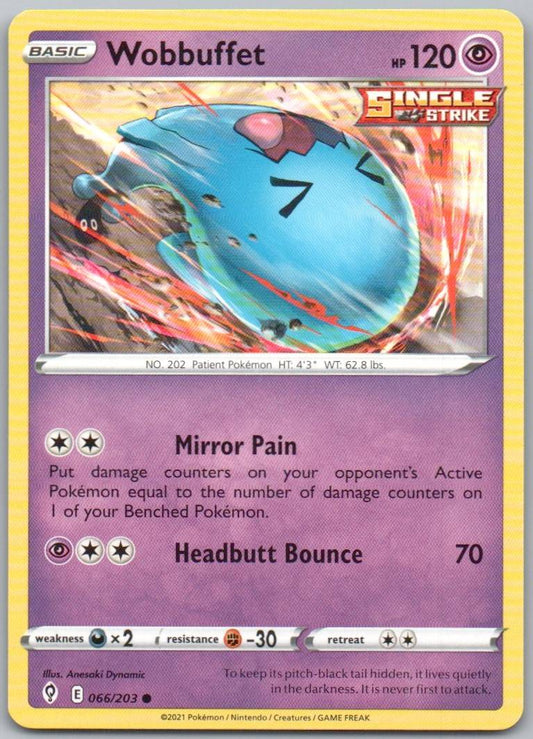 Wobbuffet 066 Normal Psychic Card - Evolving Skies