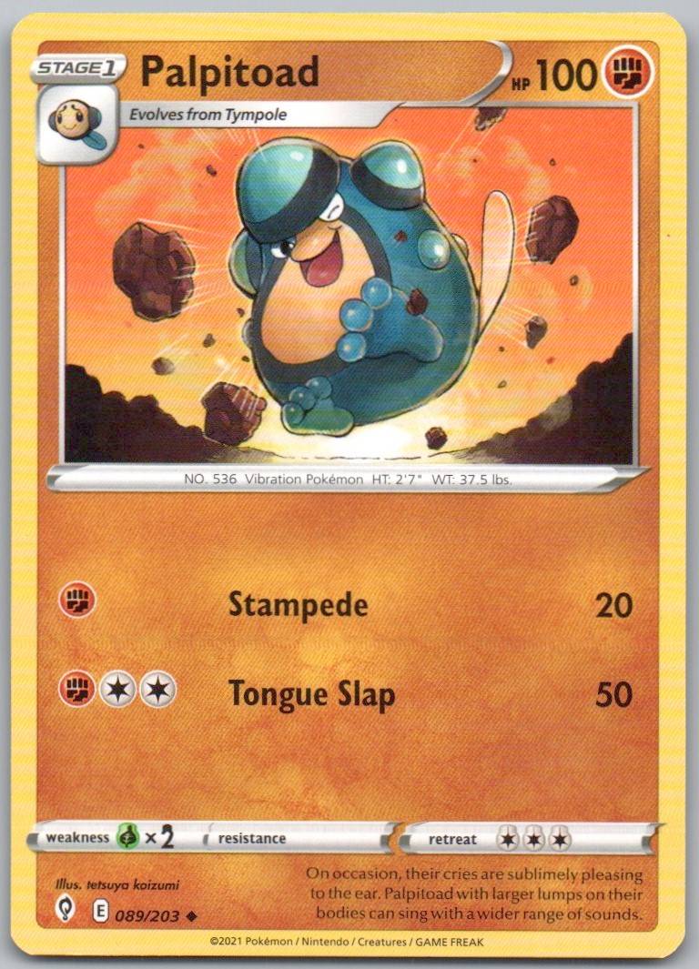 Palpitoad 089 Normal Fighting Card - Evolving Skies