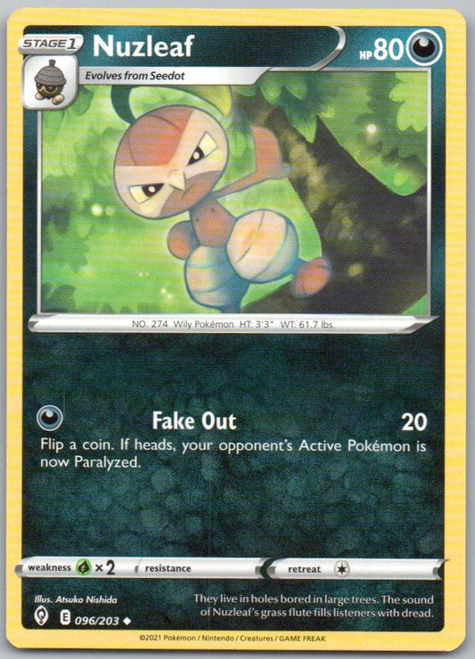 Nuzleaf 096 Normal Darkness Card - Evolving Skies