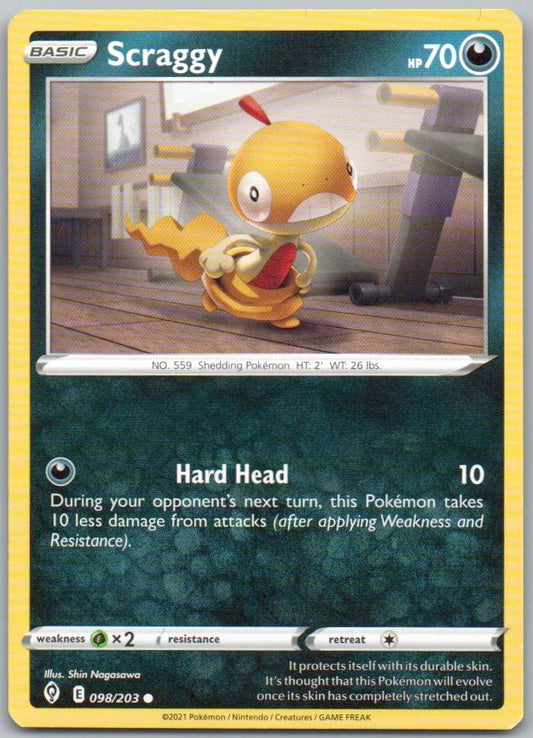 Scraggy 098 Normal Darkness Card - Evolving Skies