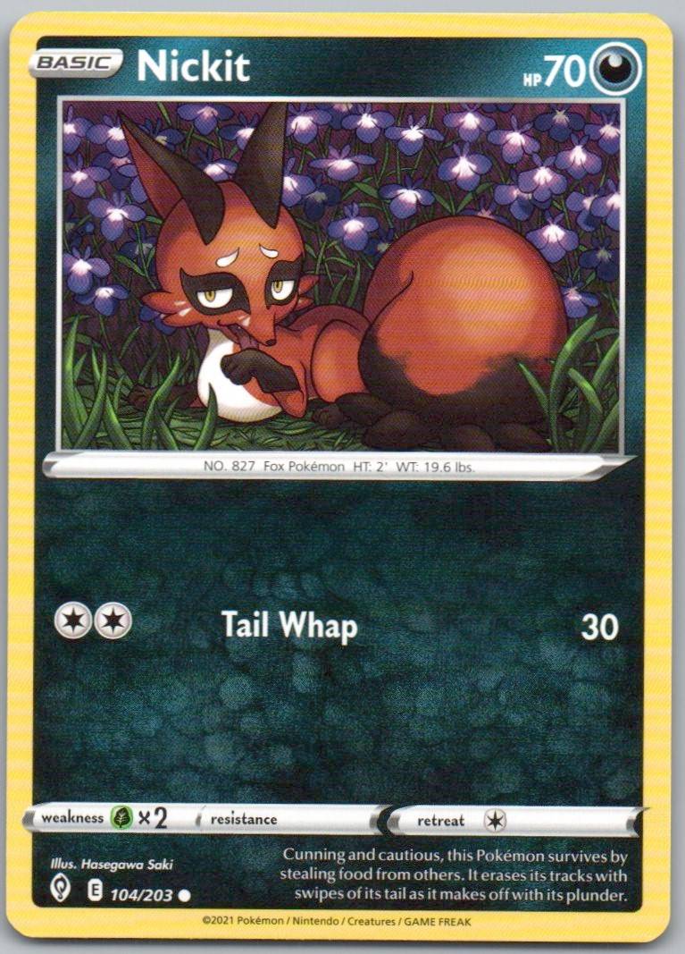 Nickit 104 Normal Darkness Card - Evolving Skies