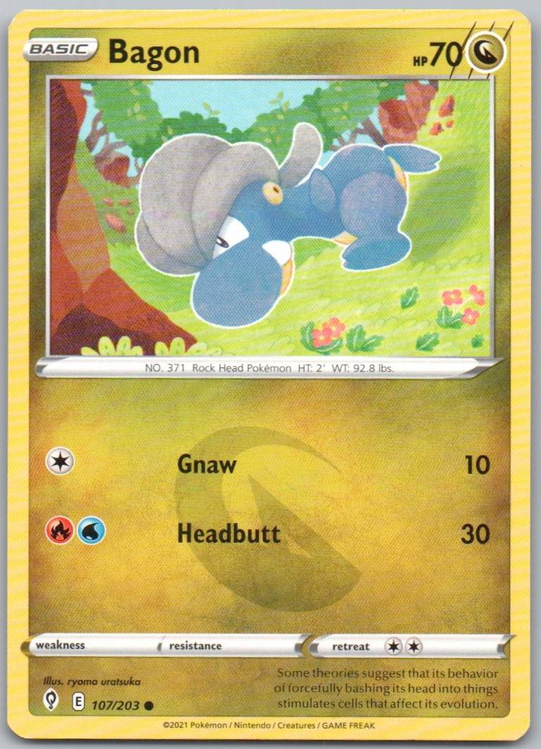 Bagon 107 Normal Dragon Card - Evolving Skies