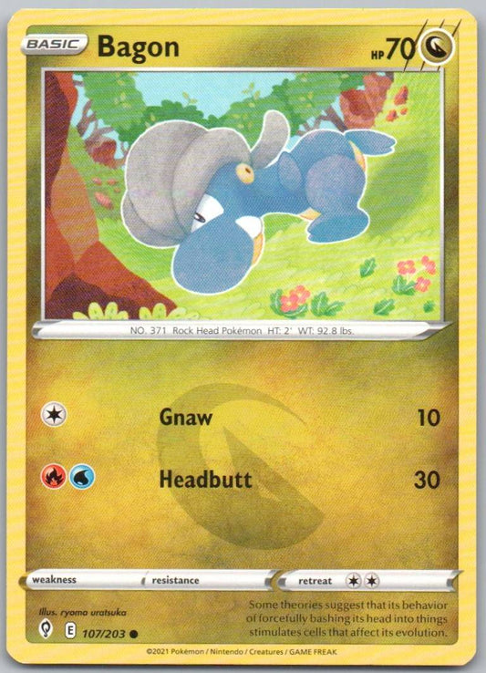 Bagon 107 Normal Dragon Card - Evolving Skies