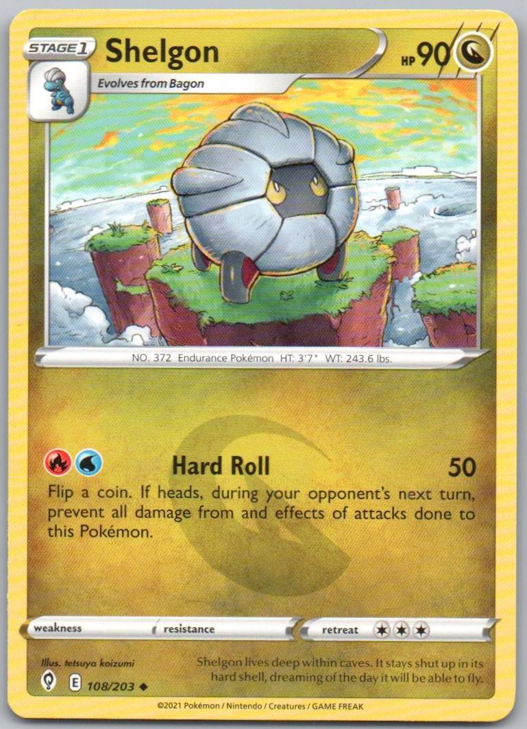 Shelgon 108 Normal Dragon Card - Evolving Skies